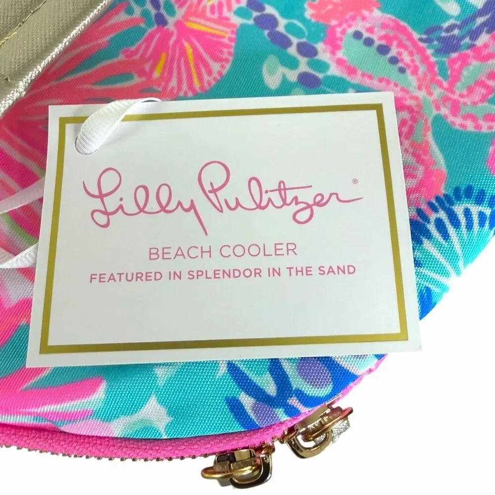 NEW Lilly Pulitzer Insulated Beach Cooler Bag Splendor in the Sand Crossbody Tot
